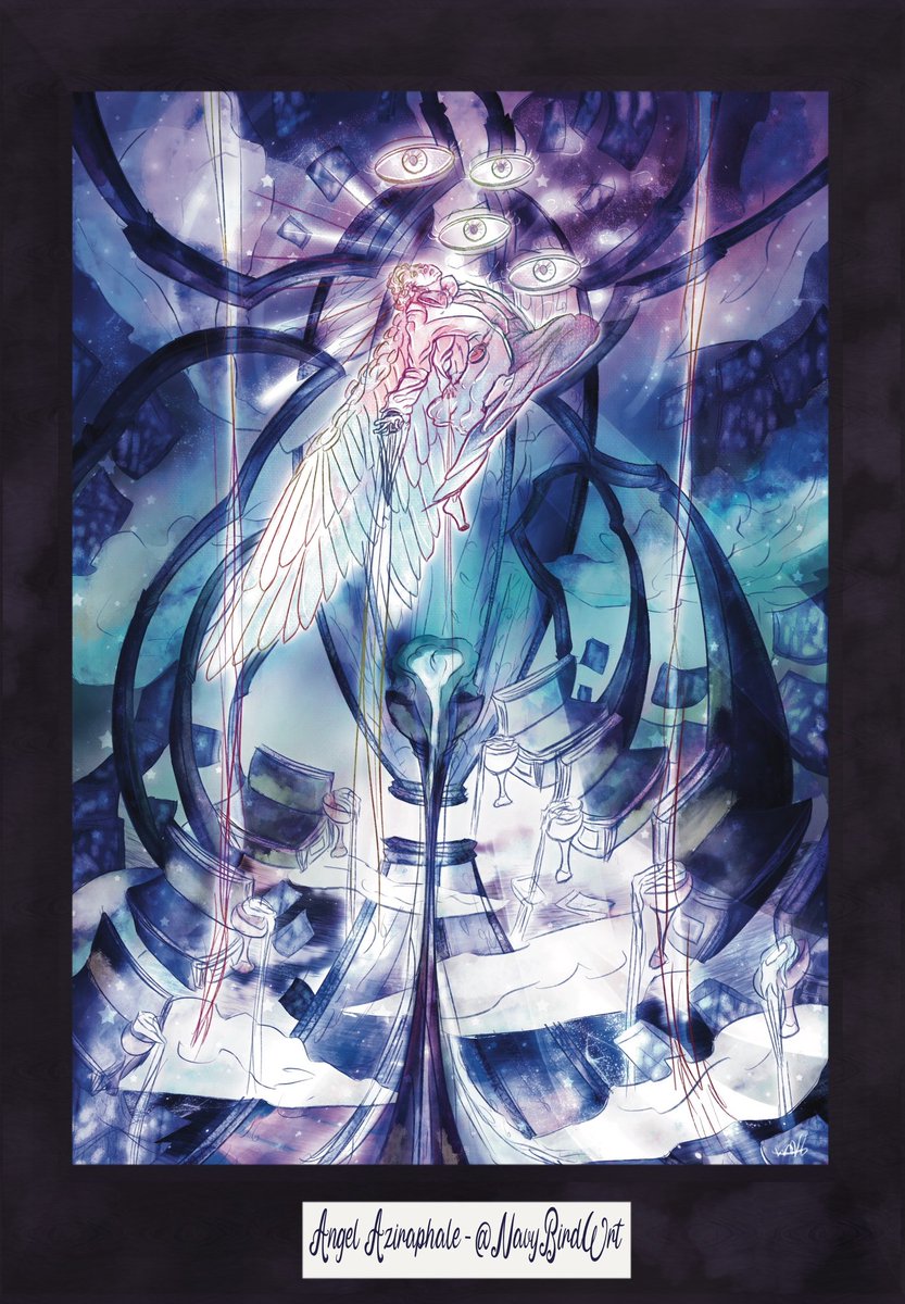 Angellic Aziraphale -  @NavyBirdArt Art -  @junklish