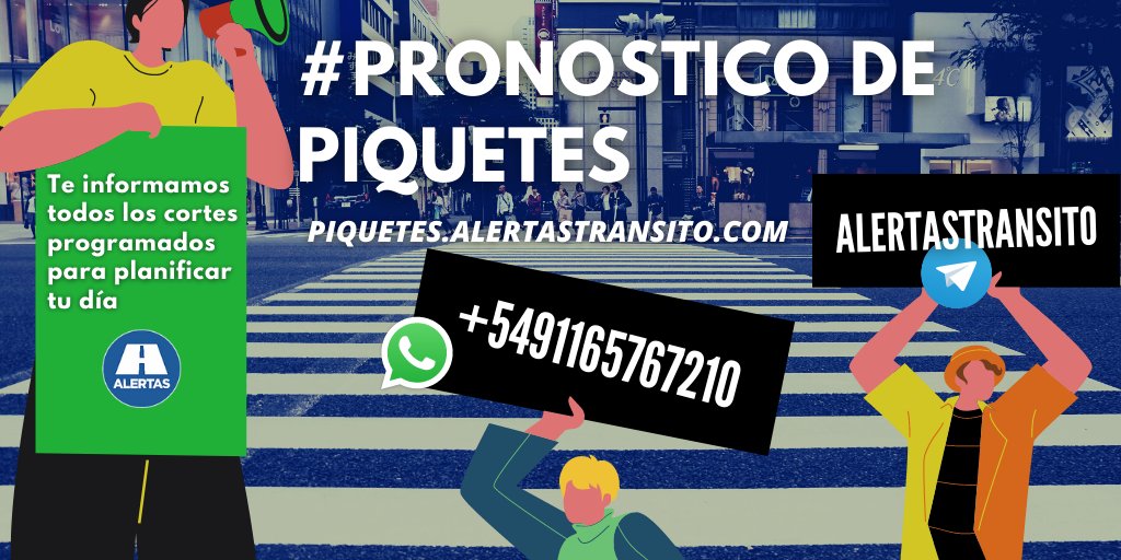 AlertasTransito's tweet photo. #PronosticodePiquetes
Mira los cortes programados del dia.
👉 https://t.co/Q3VsBtUqCf
📲 Toda la info de #Cortes y #Piquetes todos los días a las 18hs #PronosticodePiquetes para el día siguiente
#AlertasTransito https://t.co/0PYzjeAg9r