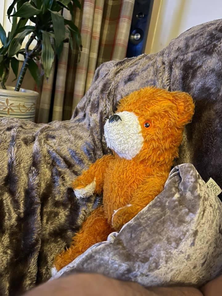 crosshands's tweet image. Had the most beautiful surprise today. My Mam  phoned me and told me that my dad had brought down from the attic, my very first teddy bear, which my mam and dad gave me on my first birthday, over 50 years ago! I cannot even remember the name I gave it, even if I did at 1 years!