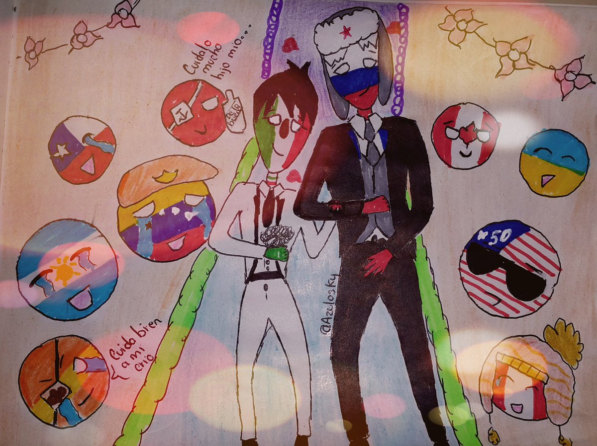 azulosky's tweet photo. Aquí está el reto 2
☆BODA☆
De @DulcesConejitos
Haci es Rusia y México y de paso a Usa y Perú 7w7
Pd. En el anterior me equivoque en los colores de Rusia pido perdón xd
#rusmex
#Usaper
#CountryHumans
#Retosdulcesconejitos https://t.co/nrX7suwyZN