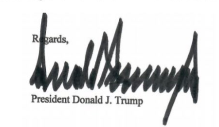 JaneElizabeth04's tweet photo. @yashar What's with this.  Is this the start of the insanity plea?  Still signing as president? https://t.co/YGZRivEWp8