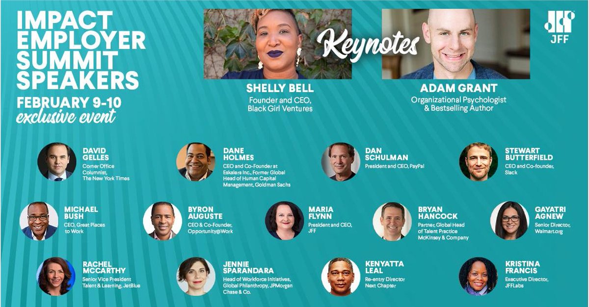 Just a few more days to register for our Impact Employer Summit! If you're a F1000 leader curious about how to better support your people, check out the agenda and register today. We'd love to see you there!

Visit: jffevents.org/impactsummit to register