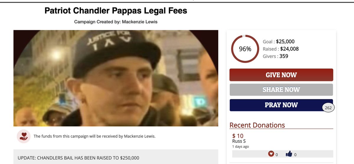 patriot prayer member chandler pappas is raising funds with  @stripe to get out of jail after assaulting multiple cops during an attempt to storm the oregon state capitol building but he has a long history of violence against leftist demonstrators https://twitter.com/RoseCityAntifa/status/1322439172762738691?s=20
