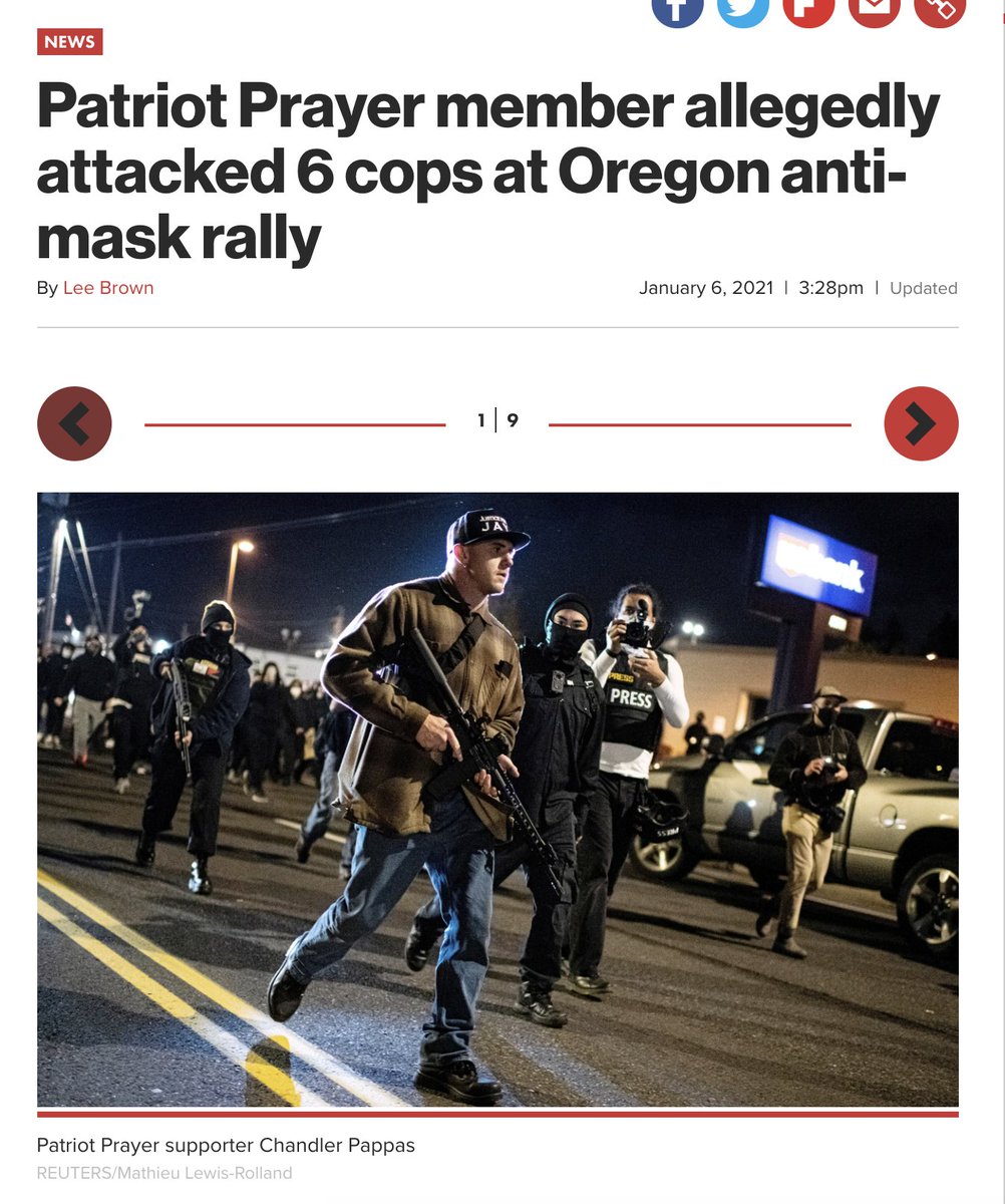 patriot prayer member chandler pappas is raising funds with  @stripe to get out of jail after assaulting multiple cops during an attempt to storm the oregon state capitol building but he has a long history of violence against leftist demonstrators https://twitter.com/RoseCityAntifa/status/1322439172762738691?s=20