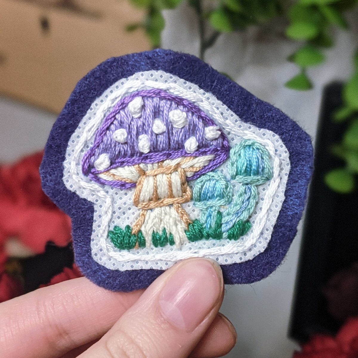 colleen_daves's tweet image. I haven't made a mushroom patch in a hot minute omg 

These two hand embroidered mushroom sew on patches are now available!