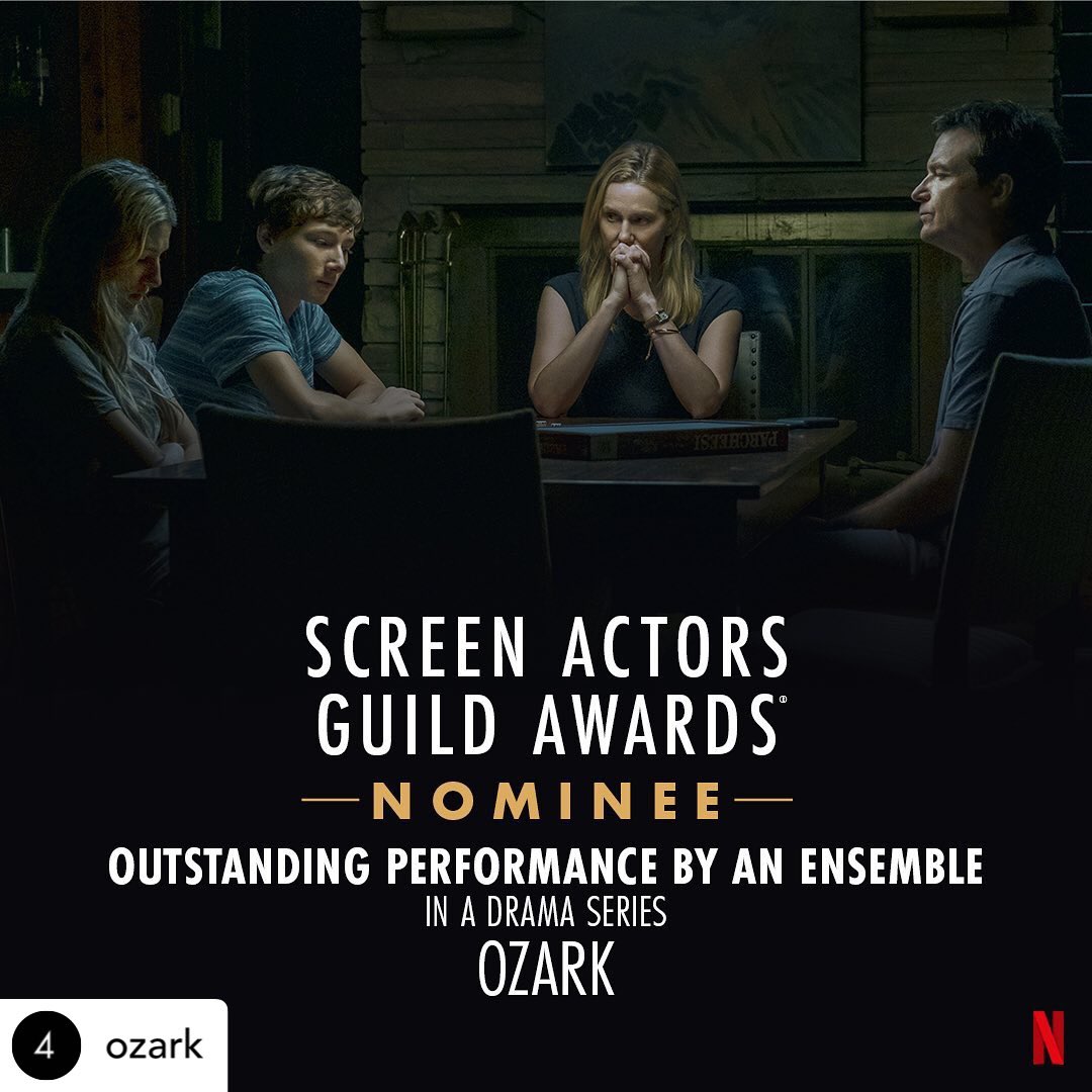 Kevin_L_Johnson's tweet photo. Thank you @SAGawards for the nominations! Congratulations to the entire #Ozark family! It’s been amazing getting to work with this crew for the last 4 years! ❤️ #ozark #bestensemble #bestactor #bestfemaleactor https://t.co/6fQcuxXCKo