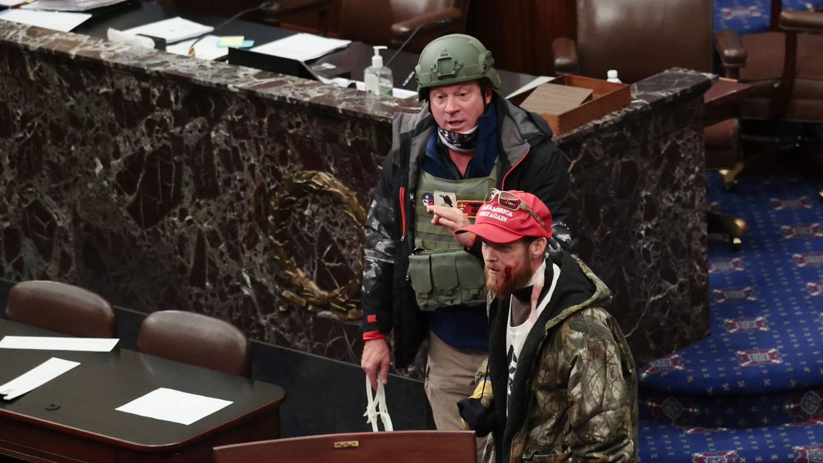  @stripe is helping larry brock is raise money, too. he tells donors he only entered the senate chambers in full tactical gear & carrying flex cuffs because he was looking for a bathroom. AUSA jay weimer argued before a judge that brock intended to take members of congress hostage