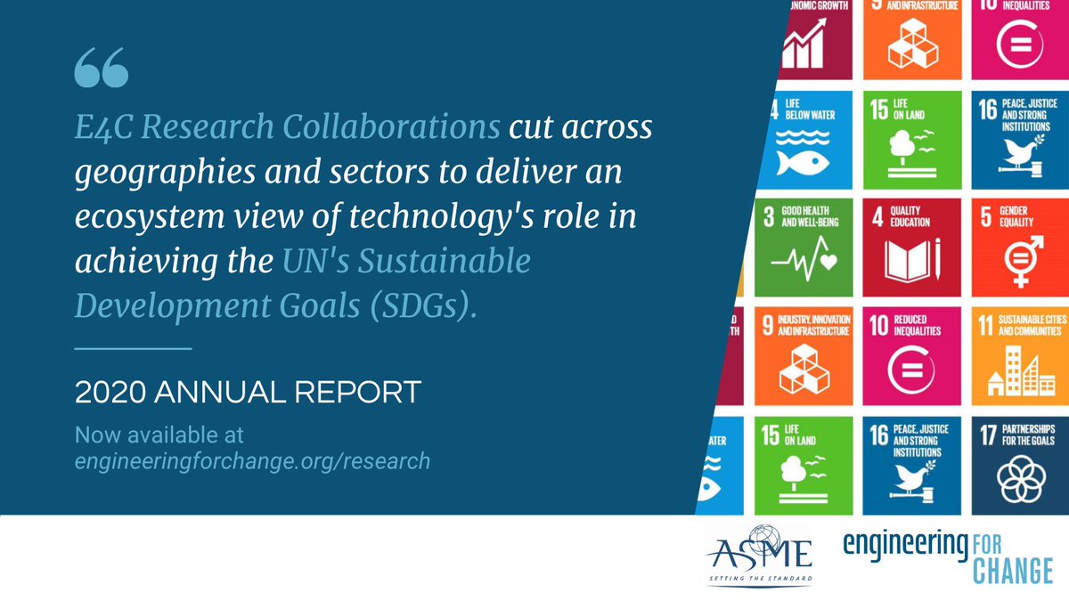 engineer4change's tweet photo. E4C & @ASMEdotorg (The American Society of Mechanical Engineers) announces the publication of the 2020 Annual Research Report, a summary of the Research Collaboration completed by our E4C Fellows in 2020!
https://t.co/ZUCZlUOGjN https://t.co/twO7Q5LU9v