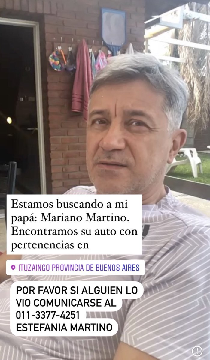 conialmada's tweet photo. Buenas, me ayudan a difundir? Buscamos a Mariano Martino de 59 años. Sus pertenencias fueron encontradas en Trujui, Moreno. Es del partido de Hurlingham. Gracias! https://t.co/pGcG3MyVR5