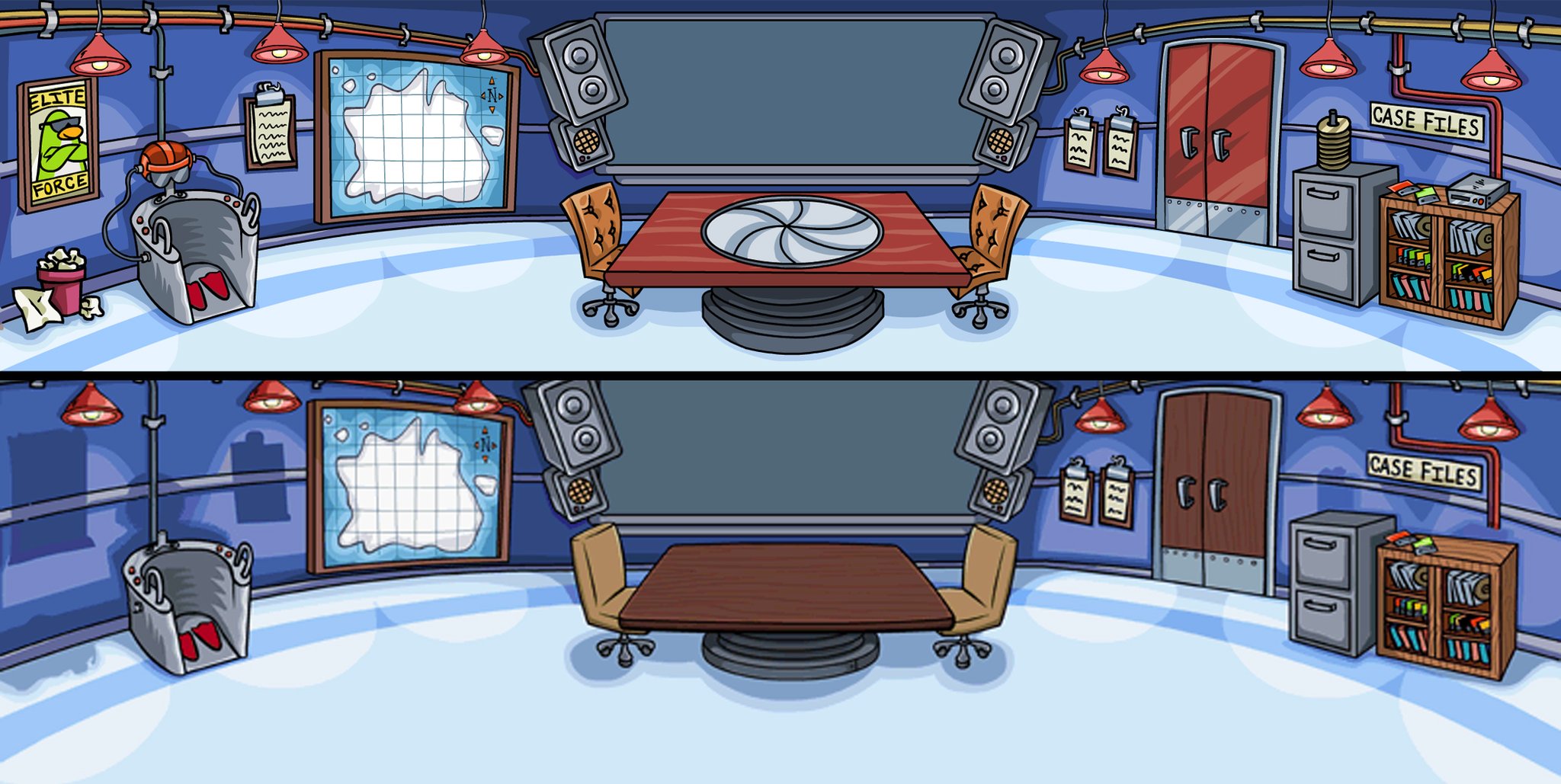 Club Penguin Discussion: Old Rooms vs Newly Redesigned Rooms