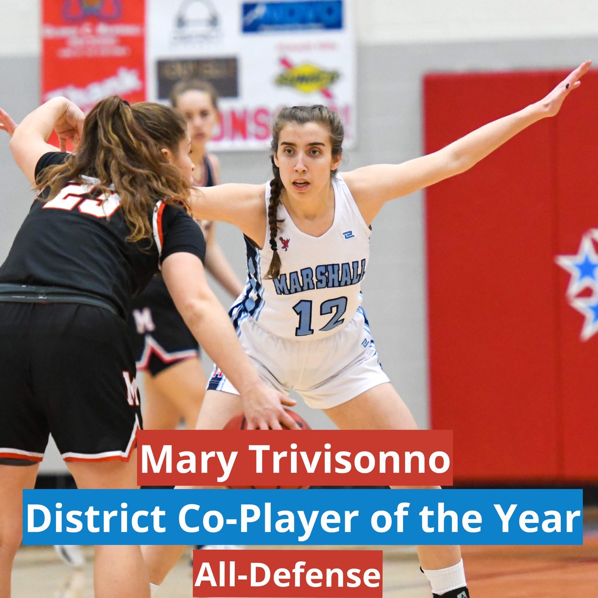 GCMGirlsBBall's tweet photo. Proud of you Mary and Christina @ChristinaTrivi1 ! Co-Players of the Year! ⛹️‍♀️⛹️‍♀️ https://t.co/bNIBifQNuq