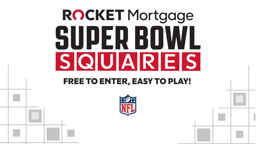 FanSided's tweet photo. With millions of dollars in prizes, the @RocketMortgage Super Bowl Squares Sweepstakes is the largest official game of Super Bowl squares, and it’s free to enter ⤵️

https://t.co/QdmnBsW4Nk https://t.co/oyyRFY0DRJ
