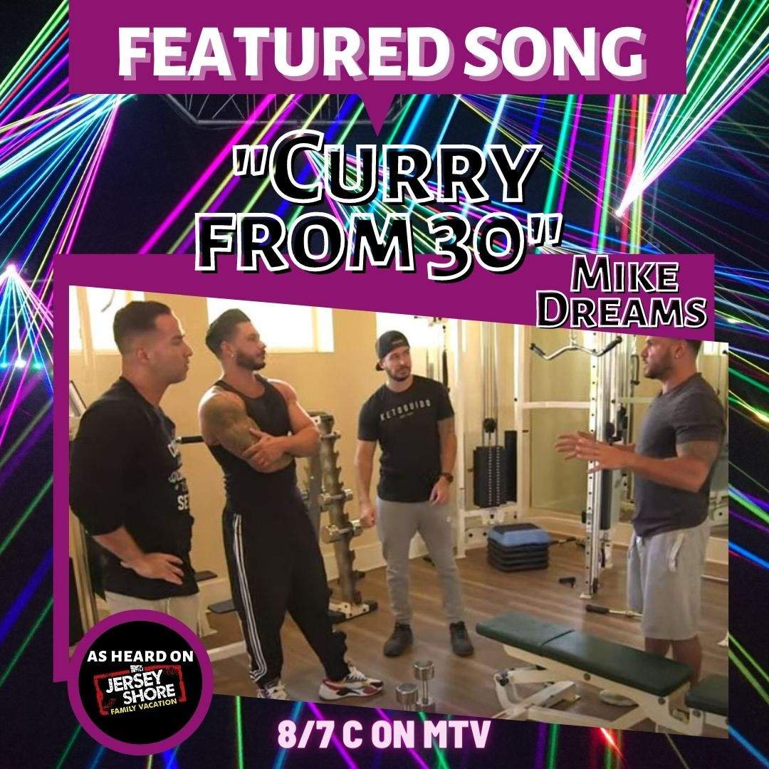 MTVsoundtrack's tweet photo. GTL &amp; Tune in to hear @MikeDreamsMusic and more on tonight's new episode of @JerseyShore! Don't miss it at 8/7C on @MTV!  CLICK HERE to listen to all the music from this season! #MTV #MTVSoundtrack #Jerzdays 
https://t.co/FPApxlj3dU https://t.co/kmi2E8j3Ye