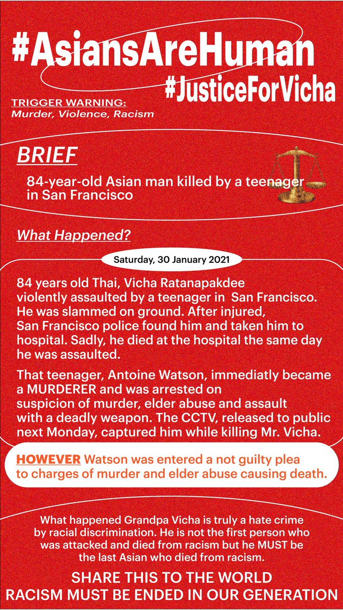 People should not be treated differently... #AsianLivesMatter #JusticeForVicha