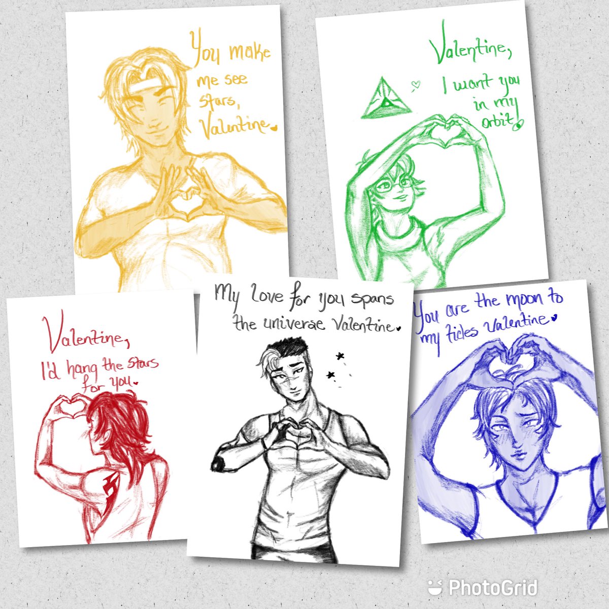 schizoiori's tweet photo. Voltron Valentines! Made these to print and send to my dearest people because i’m a sucker for showing my love in cheesy ways to my friendos. #VoltronLegendaryDefender #hunkvoltron #pidgevoltron #keithvoltron #lancevoltron #shirovoltron #valentines https://t.co/lukn4s1eXz