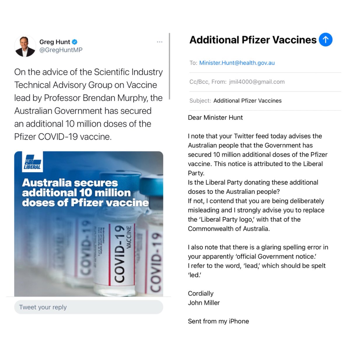 jmil400's tweet photo. #GregHuntMP
#Covid_19aus
#LiberalParty
#auspol https://t.co/WnhkGDbitK