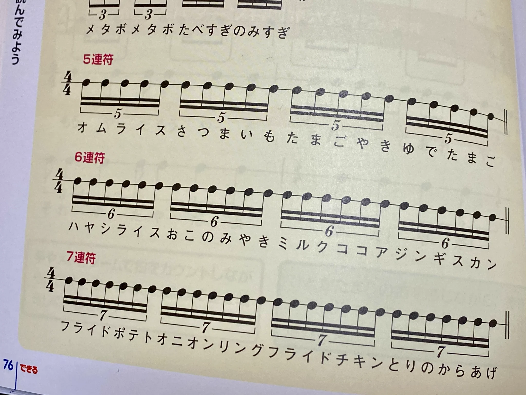 @GtMinmin 本書著者です。定期バズありがとうございます。
せっかくなので、連符タベモノ一覧も貼っておきましょう。一家に一冊、よろしくどうぞ♫
できる ゼロからはじめる楽譜&リズムの読み方 超入門 (CD付) (できるシリーズ)
