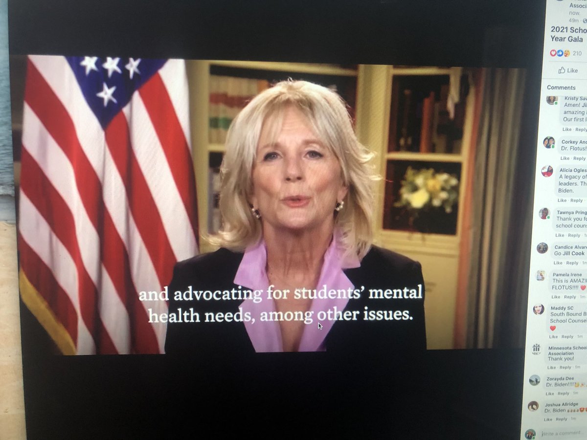 “Being a school counselor is more than a job...it’s a calling”. There have been we been truer words @FLOTUS! Thank you foe your support and recognition of #schoolcounselors #NSCW21 #scoy21 @ASCAtweets