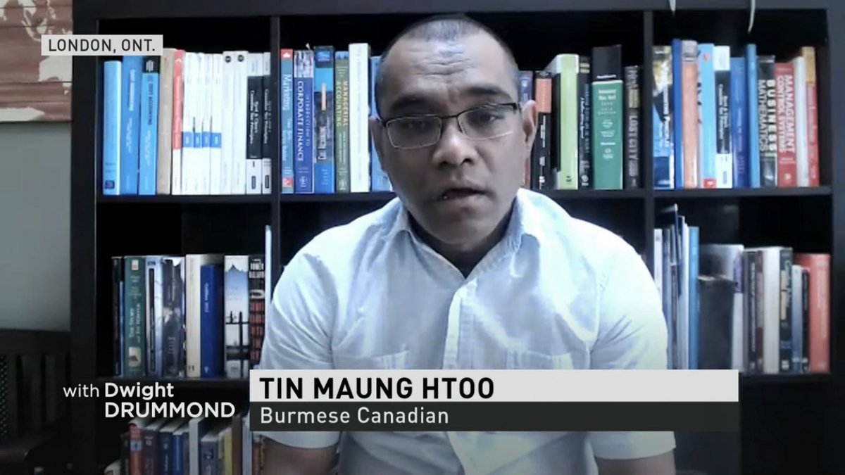 mhtin88's tweet photo. News and interviews on the military coup in #Burma #Myanmar is broadcast by #CBCnew TV #Toronto. Burmese-Canadians are planning a rally and caravan in Toronto downtown next weekend. Stay tuned! https://t.co/ic4Qq03il1