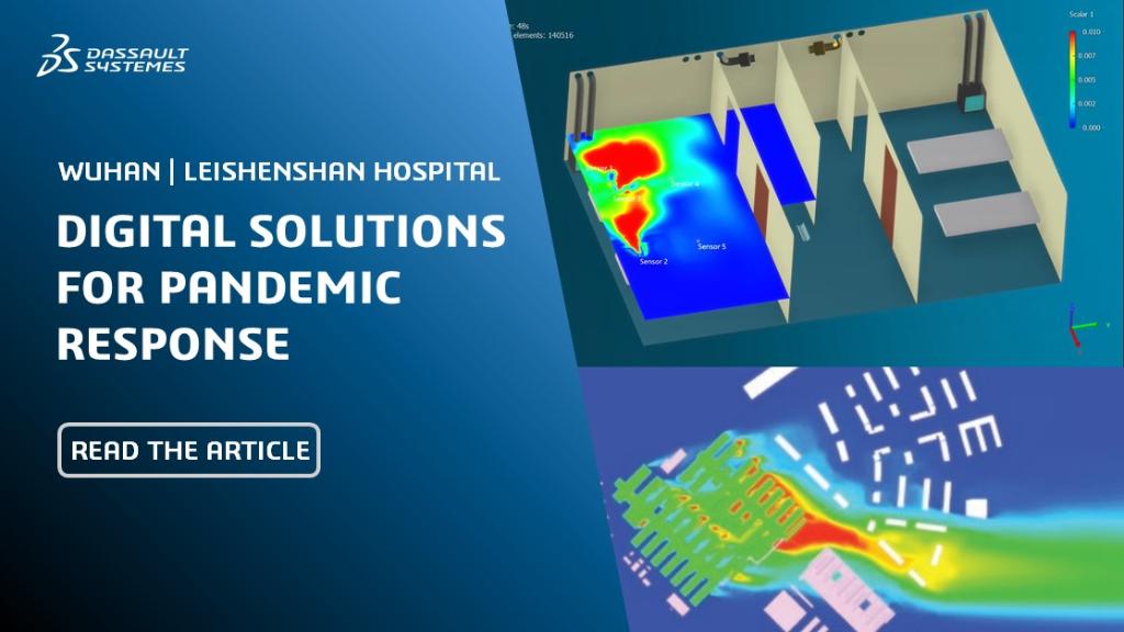 Our partnership with China’s Central-South Architectural Design Institute to simulate and analyse virus dispersal systems with <a href="/3DS_SIMULIA/">3DS SIMULIA</a> in Wuhan’s Leishenshan Hospital has been featured in <a href="/The_CLC_SG/">Centre For Liveable Cities</a> publication, Urban Solutions. go.3ds.com/jMa