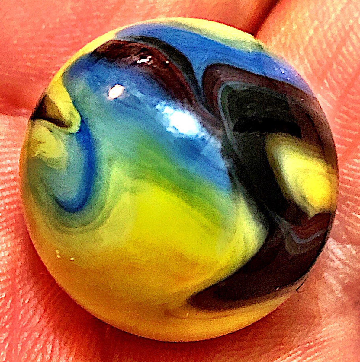 ksdao's tweet photo. Thrilled to find this gorgeous marble at Titlow Park this afternoon! Thank you to the artist — you made my day. #monkeyshines2021 https://t.co/nB1TJcYENZ