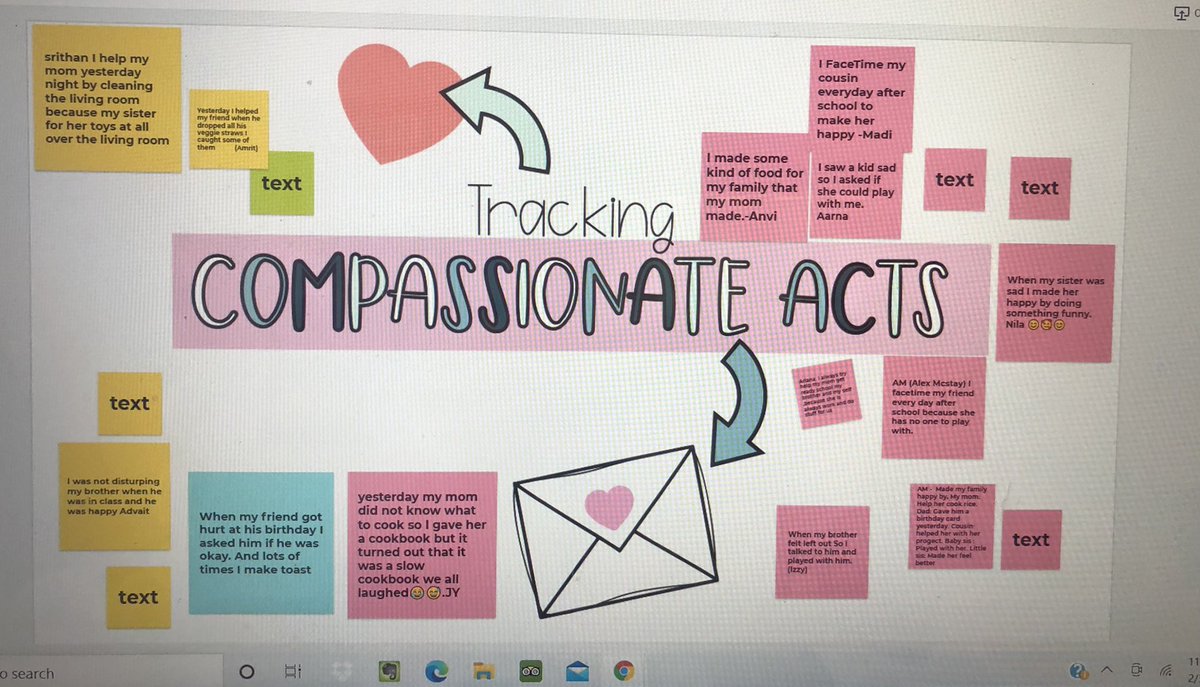 Loved students sharing their ideas of how they would practice acts of kindness and show compassion during the week! <a href="/RLCPrincipal/">Diane Insari</a> @PBIS_RLC