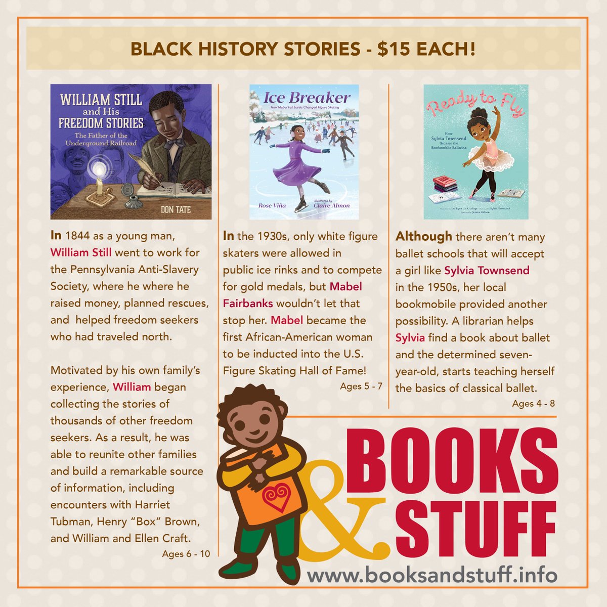 4LWBandS's tweet photo. Black History Stories for Children 4 - 10.  Get them at https://t.co/wKfEZHiljZ while supplies last.
#blackhistory #blackstories #childrensbooks @blackwomenviews  @read_2succeed @blackhomeschool @ChildTrends https://t.co/lM1RKEv7GF
