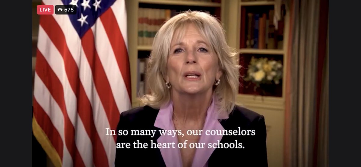 Thank you @ASCAtweets for a great virtual gala and for @FLOTUS to share her inspiring words with us! So proud to be a school counselor! #NSCW21