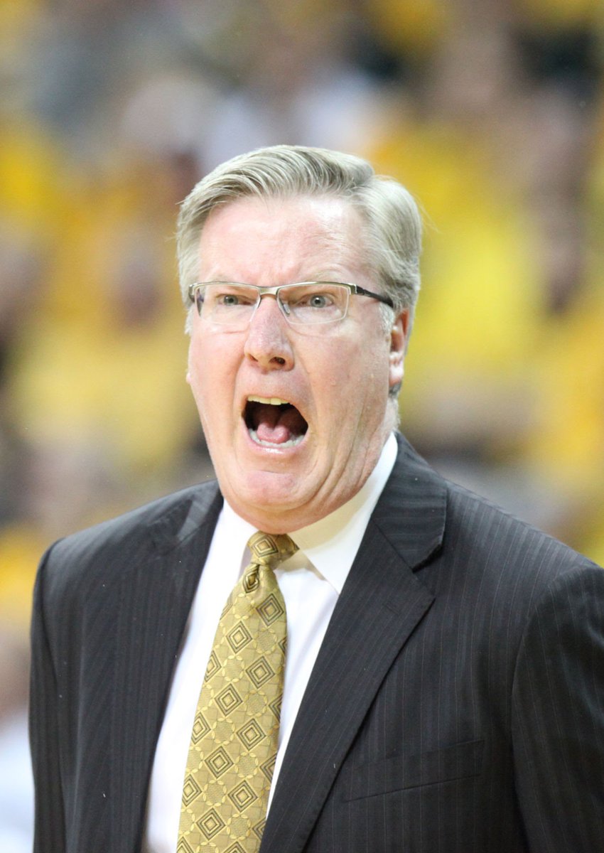 FakeHoltmannOSU's tweet photo. The many pleasant faces of Fran McCaffery. https://t.co/24rEO4NVu0