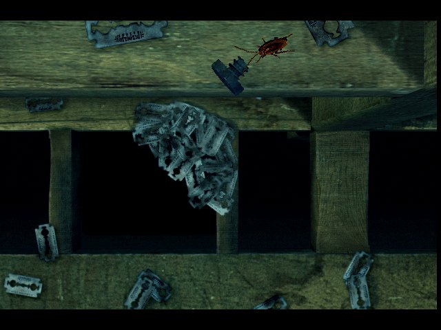 Today I played some more of awesome "Bad Mojo" and wondered why there where so many razor blades behind a wall. I thought this must be fiction for the game, but it turned out it was not. Apparently in a lot of walls there are tons of razor blades [1/2]