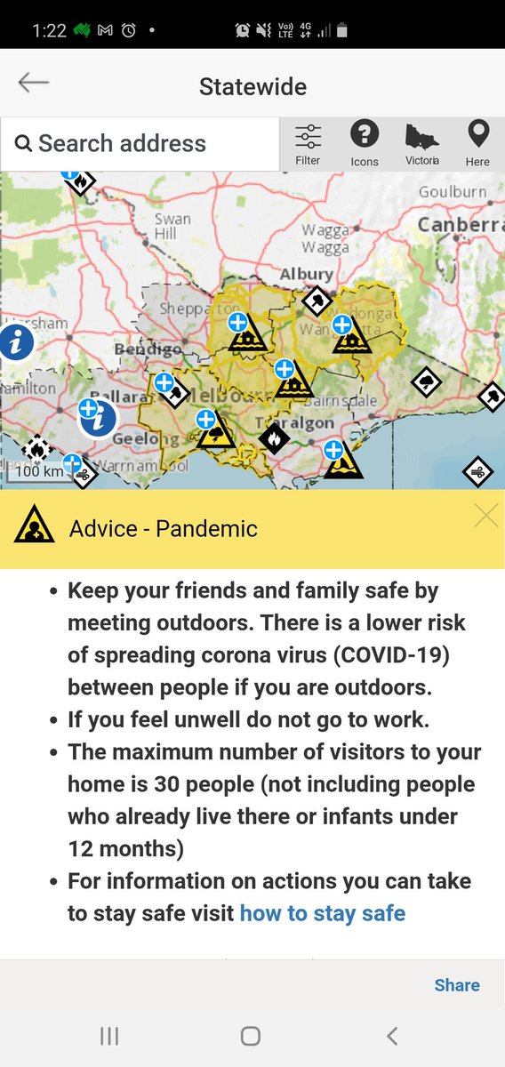 NickWakelingMP's tweet image. Perhaps someone in the Government should ensure that its own Emergency App provides the correct advice to Victorians