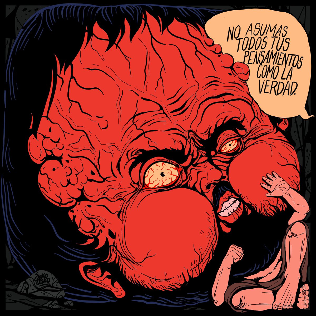 El viajero entra a la cueva parte 13 - Esta serie está inspirada en la experiencia en confinamiento #sako #sakoasko #illustration  #ilustracion #viñeta #comic #elviajero