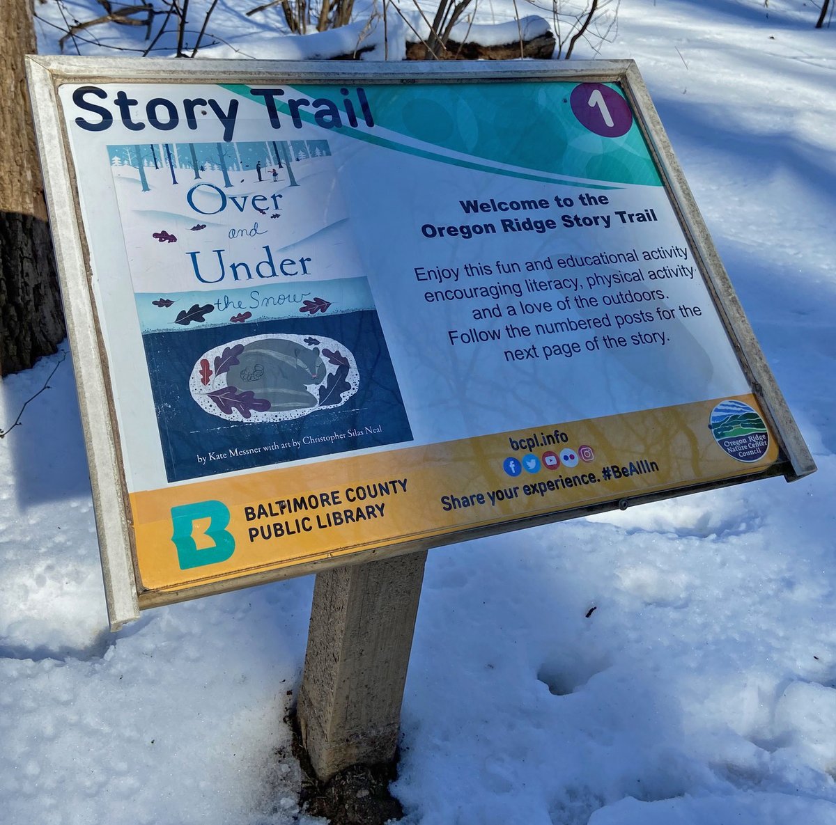 OregonRidge's tweet photo. Put on your snow boots and hike the Story Trail!
Over and Under the Snow is a great start to the conversation of animals in winter! Could there be animals under the snow that is under your feet?
#StoryTrail #BaltimoreCounty #Snow #NatureCenter #GetOutside #Hike #AnimalsInWinter https://t.co/pnuyqemtkL