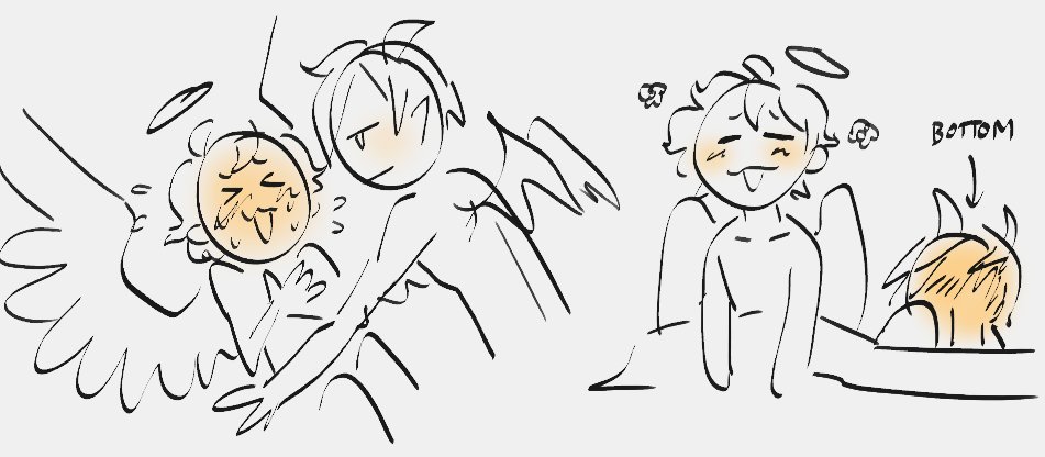 some days u just wanna create a gay angel and demon couple AHAHA 