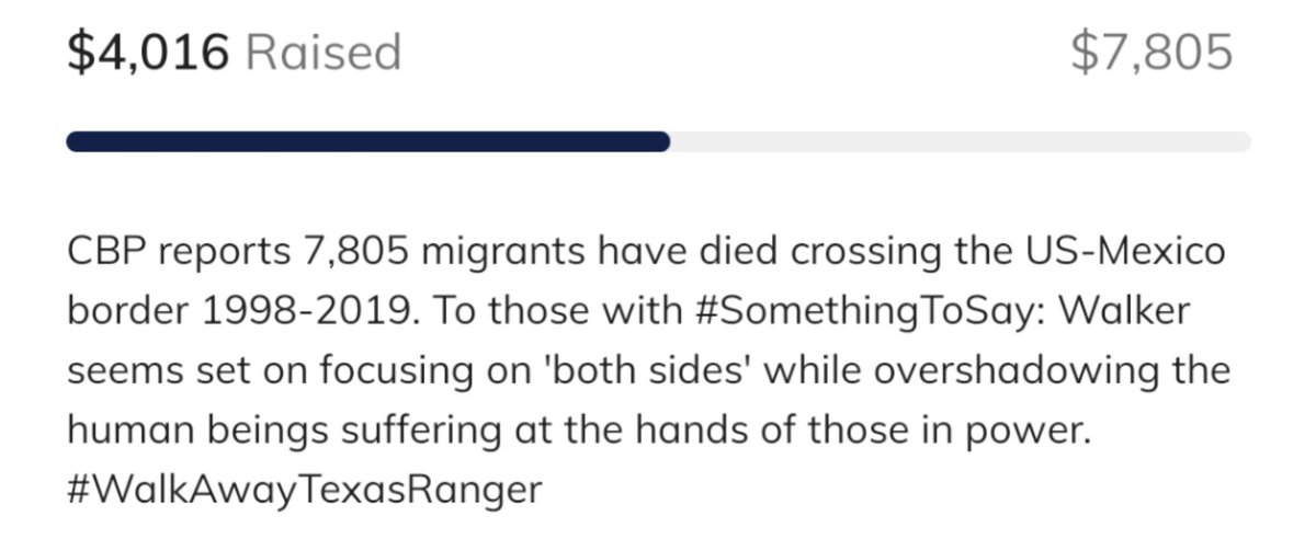 We've broken $4,000 on  #thewhitewalker so hopefully that means there's a pretty widely heard message so far.