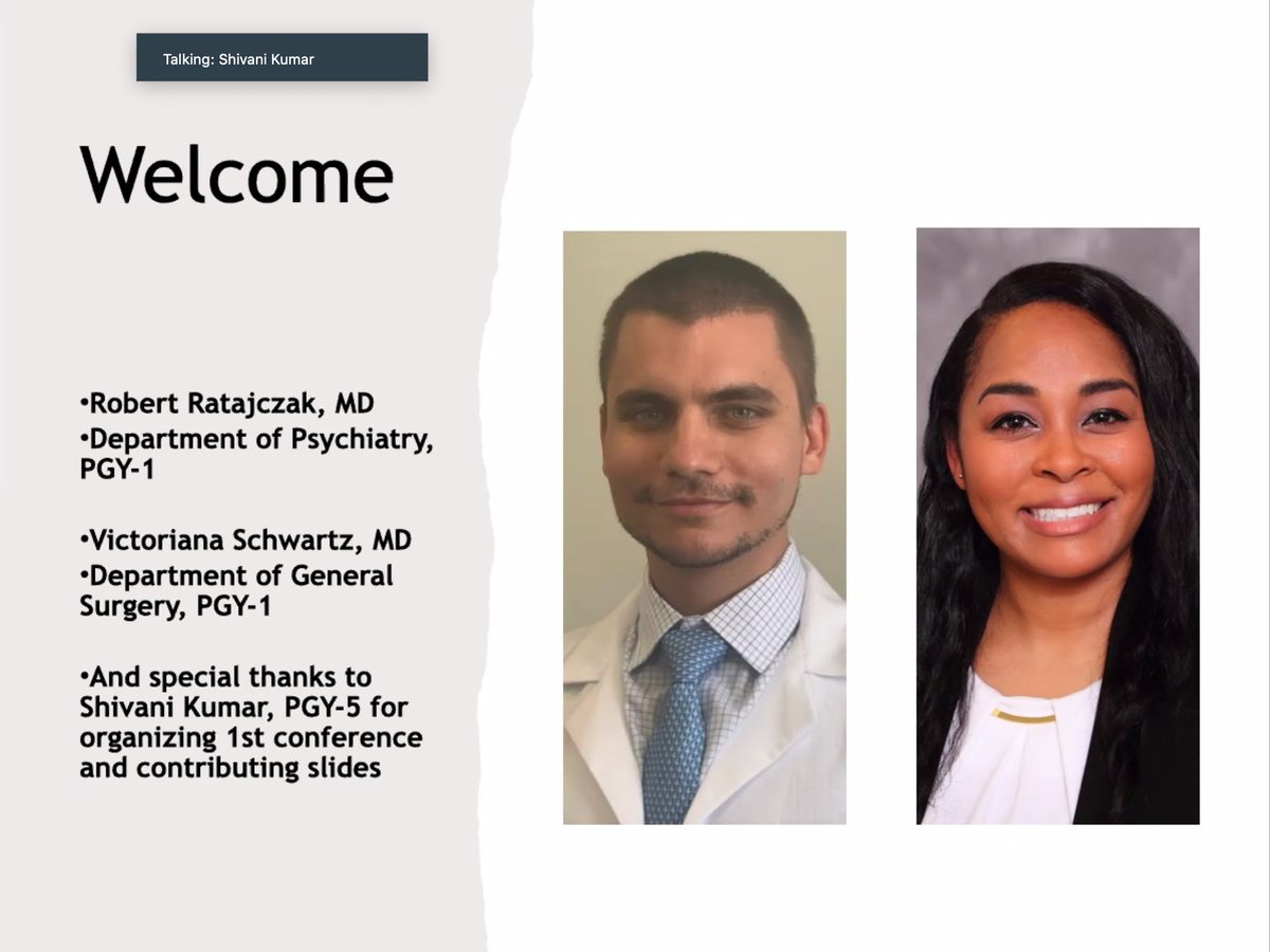 Thank you to our next @uchicagosurgery superstar resident @VickySchwartzMD for launching our first joint Grand Rounds with Dr. Ratajczak from our Dept. of Psychiatry. Together we discuss shared cases in Trauma & Psychiatry for improved patient care to heal the mind and body.