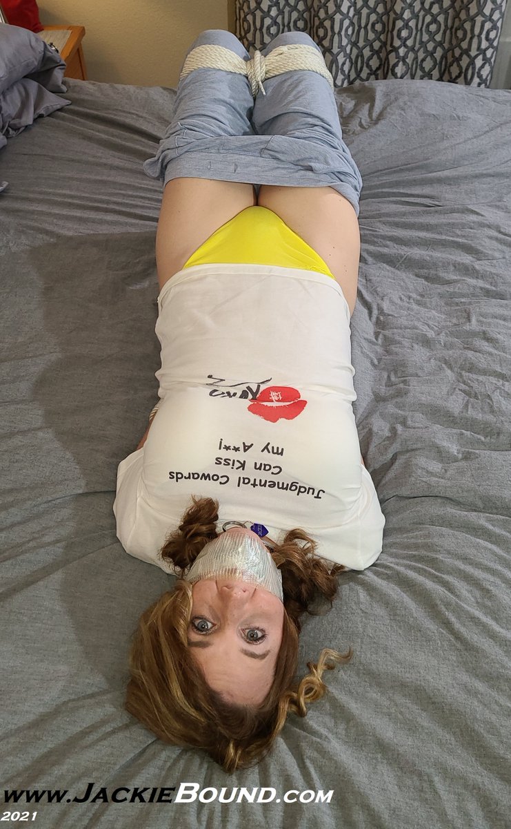 RealJackieBound's tweet photo. "476 Pajamas Part II" Available at https://t.co/gzlp2K8Wqk on February 06, 2021
#bondage. #Tapgegag, #Hogtied, #JackieBound https://t.co/WOur25dJsP