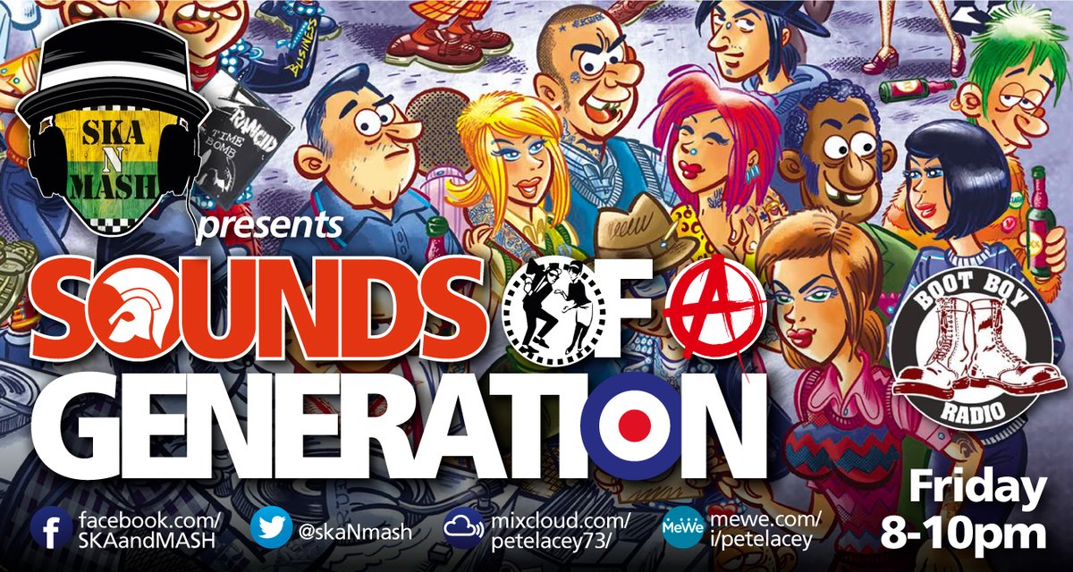 skaNmash's tweet image. A tsunami of 3rd wave #ska on @boot_radio Fri 8-10pm GMT with Sounds of a Generation: @BzlTheGod @Theslackersband @LessThanJake @ReelBigFish @bfsrocks @PhoenixCityA @thekubricks @mmbosstones @Holsten_Boy @TheUpsessions @timtimebomb 
Listen &amp;amp; chat: bootboyradio.net
Plz RT