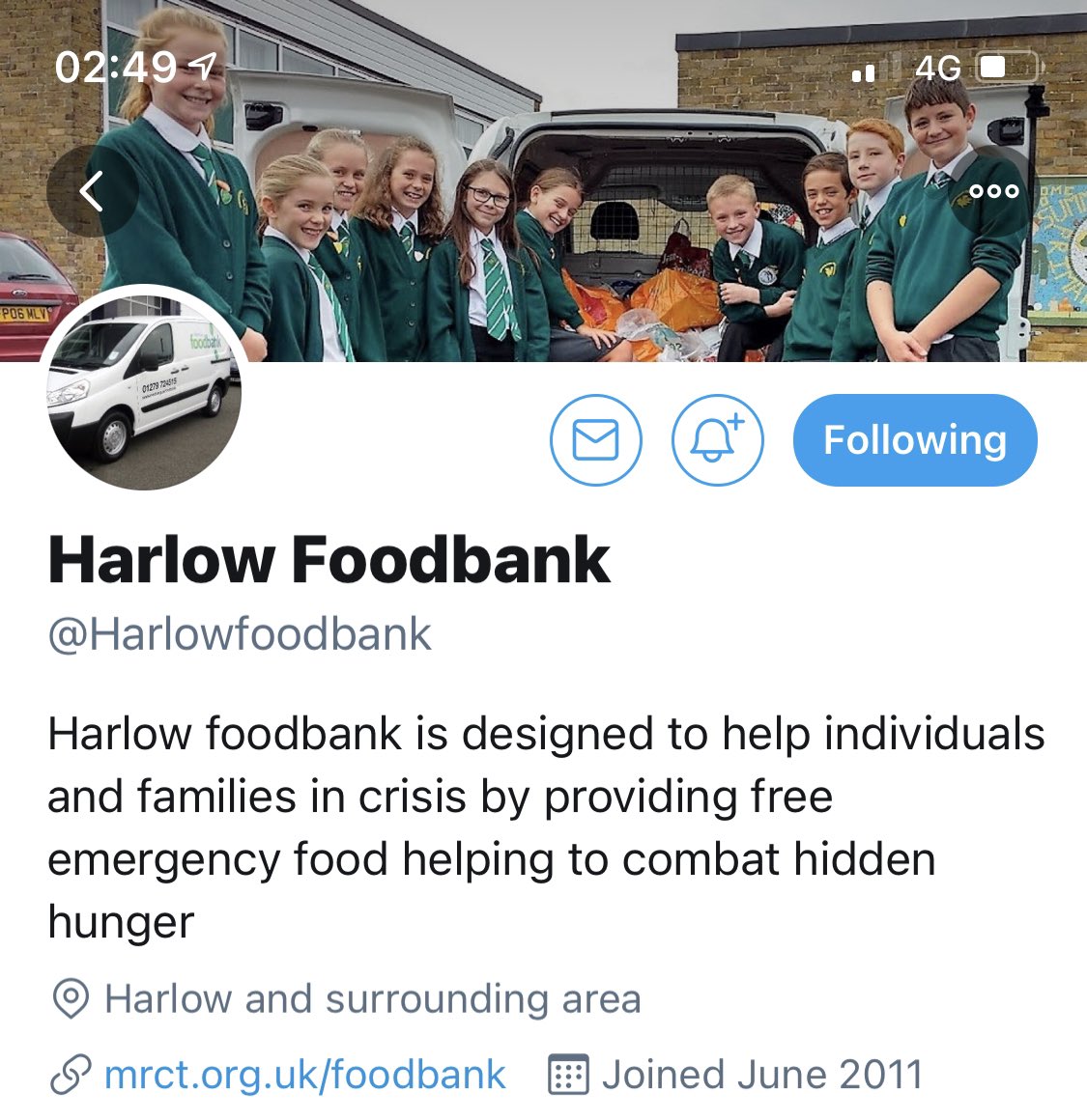 <a href="/Harlowfoodbank/">Harlow Foodbank</a> provide an amazing service to residents of Harlow who find themselves in crisis by providing free emergency food. Please help support them to provide this vital service.