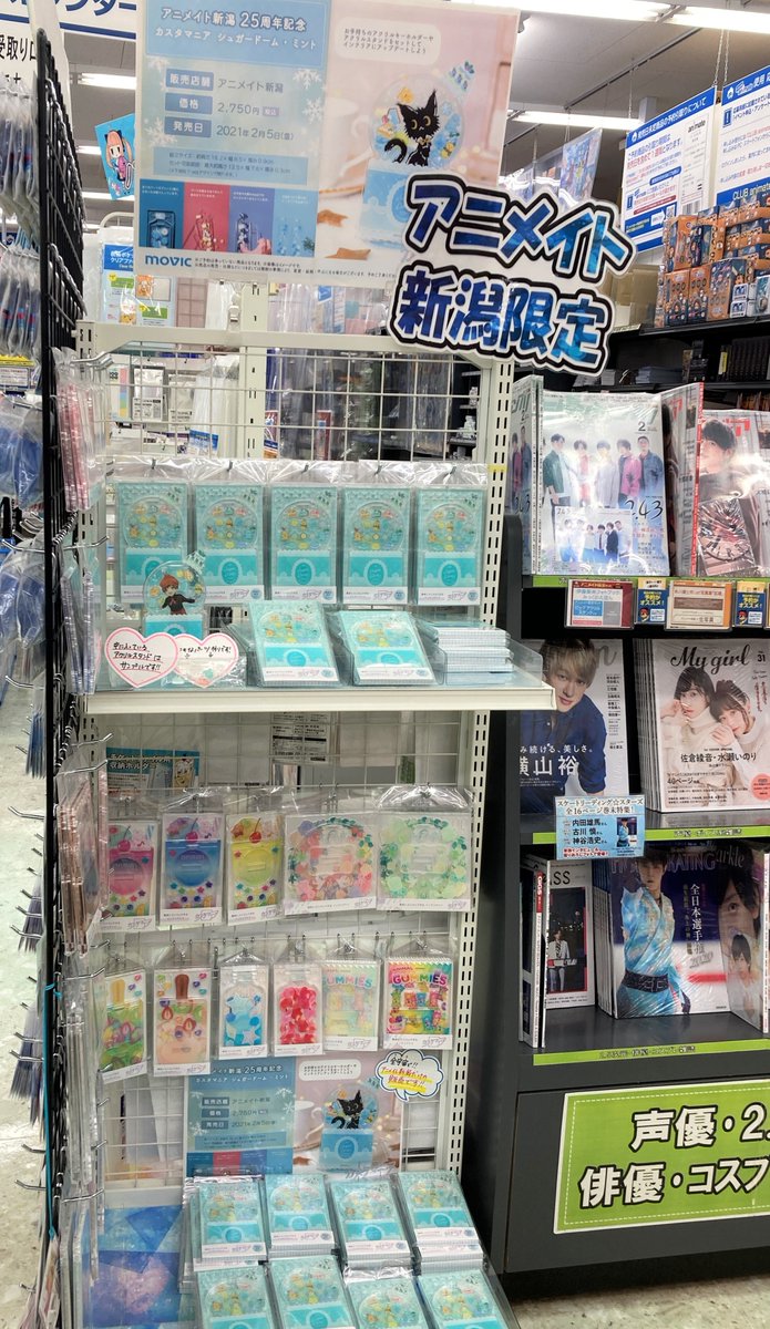 アニメイト新潟 アニメイト新潟25周年記念 カスタマニア シュガードーム ミント 販売開始ですガタ アクスタ アクキーを可愛く飾れる カスタマニア 新潟店限定カラーですガタ 可愛くて ちょっとさっぱり涼しげな ミント カラー いかがですガタ