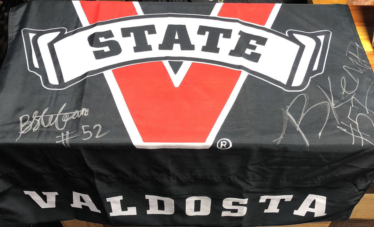 Velocity_FB's tweet photo. ❤️ the culture we are building with our Athletes.  Proud to celebrate @b_stefan33 's signing with @valdostastatefb to continue his football journey - Signing of the athlete's flag in the #WarRoom is my favorite tradition we have  built! @Velocity_LS @RecruitGeorgia @Velocity_XP https://t.co/pWZIG8eoIC