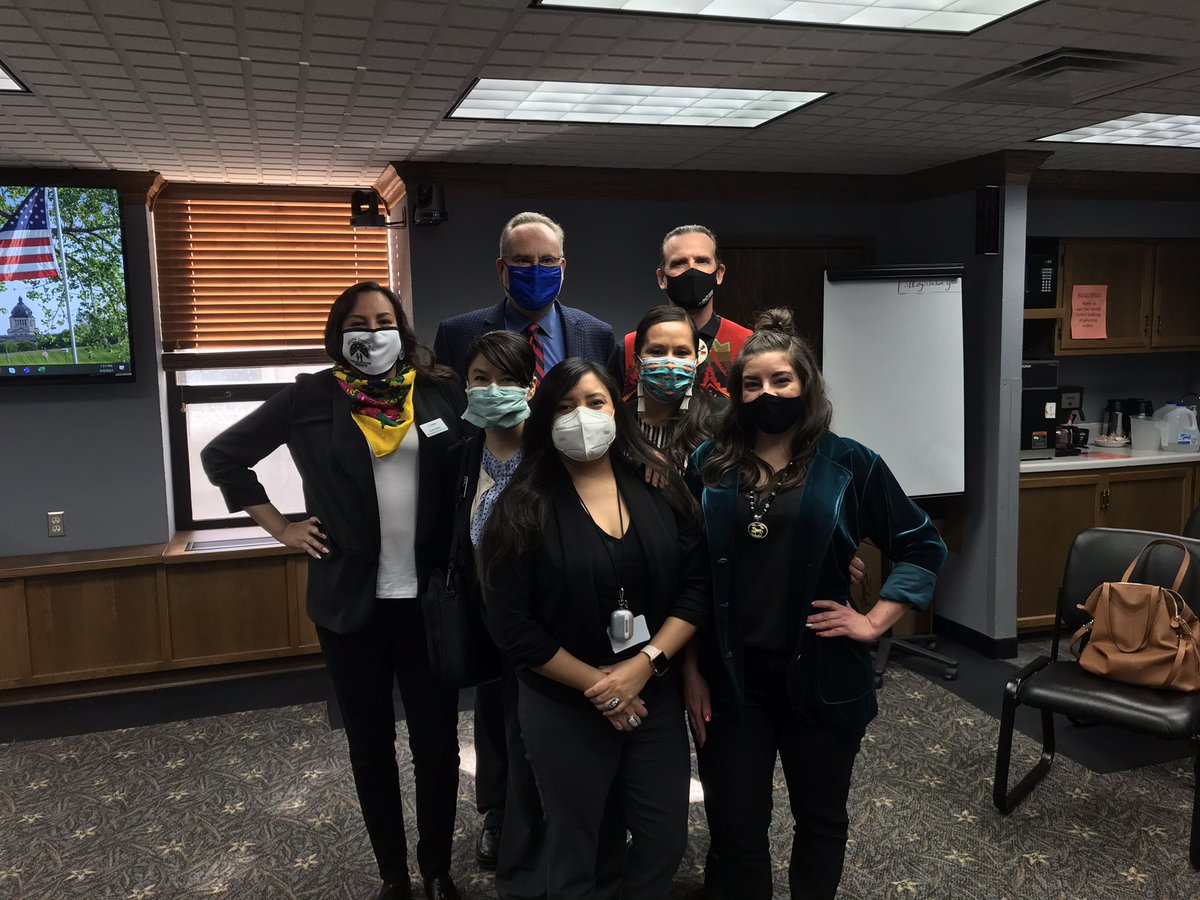 SDNativeDems's tweet photo. SD Senate Caucus with members of the SD Education Equity Coalition who were at the Capitol supporting SB 68. The bill was killed on the Senate floor 20-12, although the same bill was passed unanimously last year. https://t.co/qBrL1ngEGt