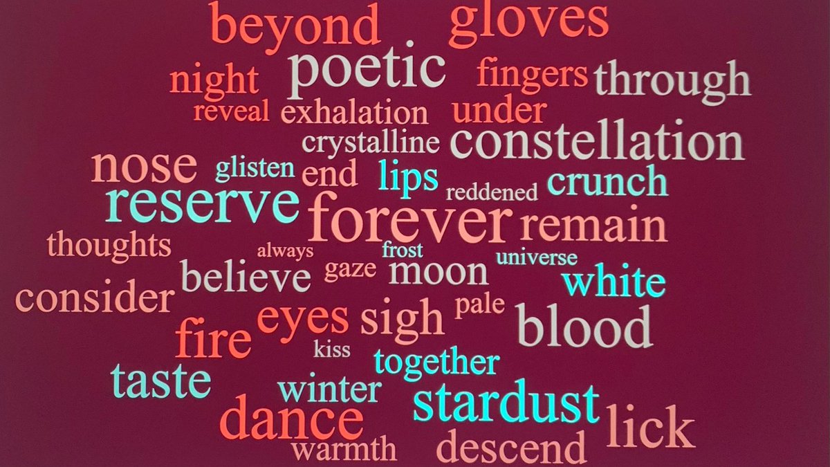 theNuRomantics's tweet photo. Join us for #Virtualmagneticpoetry ! Use the words in the 'cloud' to form your unique verse. Please use filler words sparingly. Have fun! Don't forget to use our hashtag #NRRTG and we will retweet! https://t.co/YJag4qtrFM
