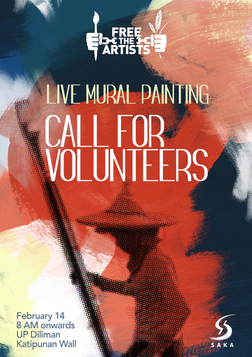 IPINTA AT IPAGLABAN ANG ADHIKAIN NG MGA ARTISTA PARA SA DEMOKRASYA!

Lumahok at makipinta kasama ang SAKA, Sinagbayan, CAP, Alay Sining, SIKAD, Ugat-Lahi, at iba pang grupo’t progresibong organisasyon! 

Kung nais sumali, makipag-ugnayan via DM o kay:

Ara Villena
09950842784