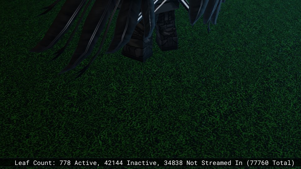 Updated Wind Demo to have over 77,750 movable leaf meshes.
Also added a stats bar on bottom.

Still absolutely butter smooth.