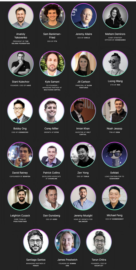 3c/ So the Solana x Serum Hackathon happens on the 15 Feb, which has already attracted a lot of devs/builders to experiment on Serum. This hackathon is also supported by the chaddest of projects in the space (e.g. AAVE, SUSHI, LINK), and 5000 IQ credible speakers in crypto.