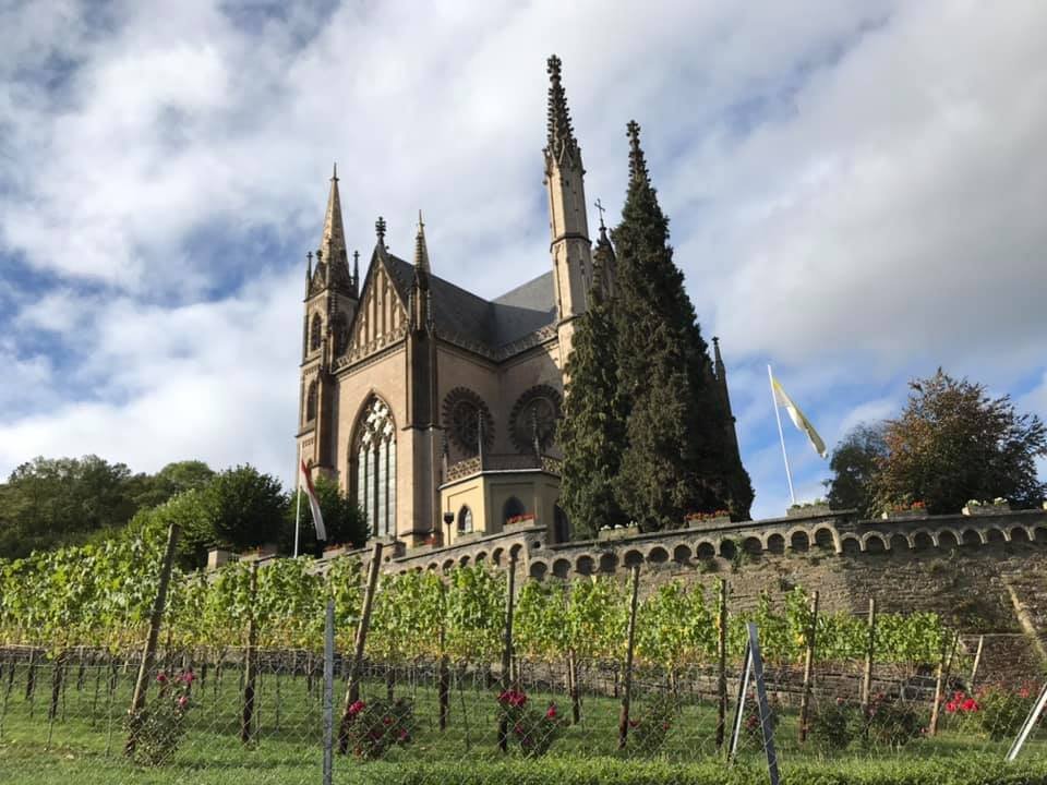 Located on a high promontory overlooking the Rhine River, St. Apollinaris #Church in Remagen, #Germany, has been a pilgrimage #destination for many centuries. #travel #germanytourism #historical #spiritual @germanytourism @rptaktuell @visitgermanyuk