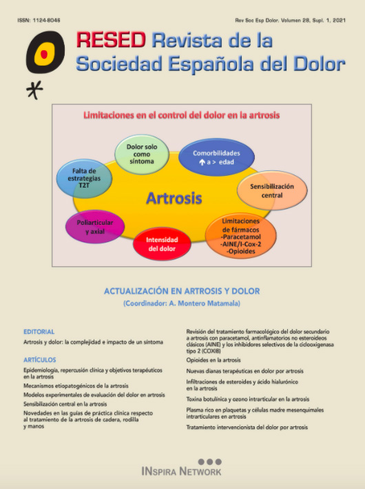 Si te interesa el tratamiento del dolor en la #artrosis, no te pierdas el monográfico que acaba de lanzar <a href="/Sedolor/">Sociedad Española del Dolor</a> gracias al apoyo de <a href="/pfizer_spain/">Pfizer España</a>. Puedes consultarlo en el siguiente enlace: resed.es/numero-actual-… #resed