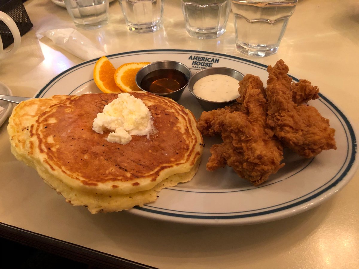 ゆうえ パンケーキとチキンナゲット 建て替えの打ち合わせで藤沢まで来たので 珍しい店で反省会 American House Diner In 藤沢市 神奈川県 T Co Ds0gogfufe