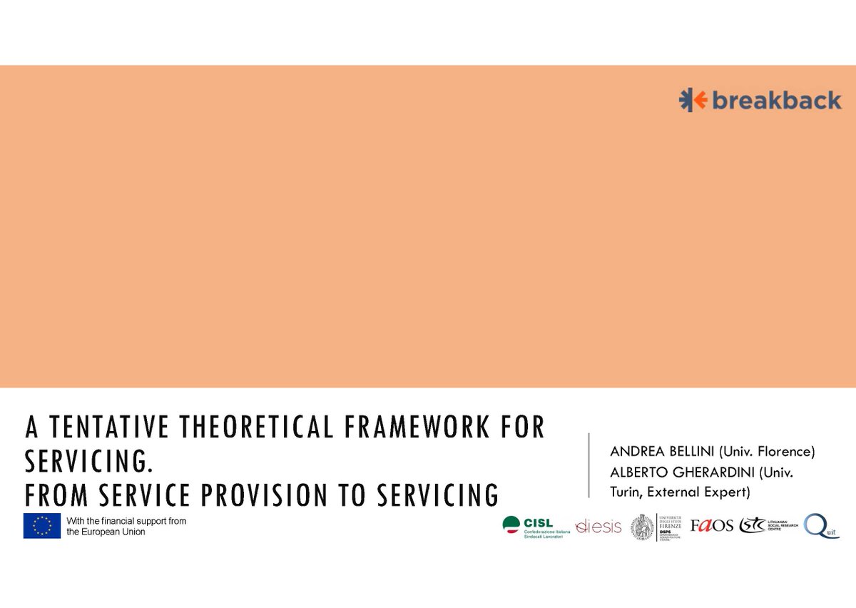 #tradeunions: from #servicesprovision to #servicing.  Different perspectives to increase membership and partecipation. Read more on <a href="/albgherardini/">Alberto Gherardini</a> theoretical framework: 👇breakback.cisl.it/images/Project…